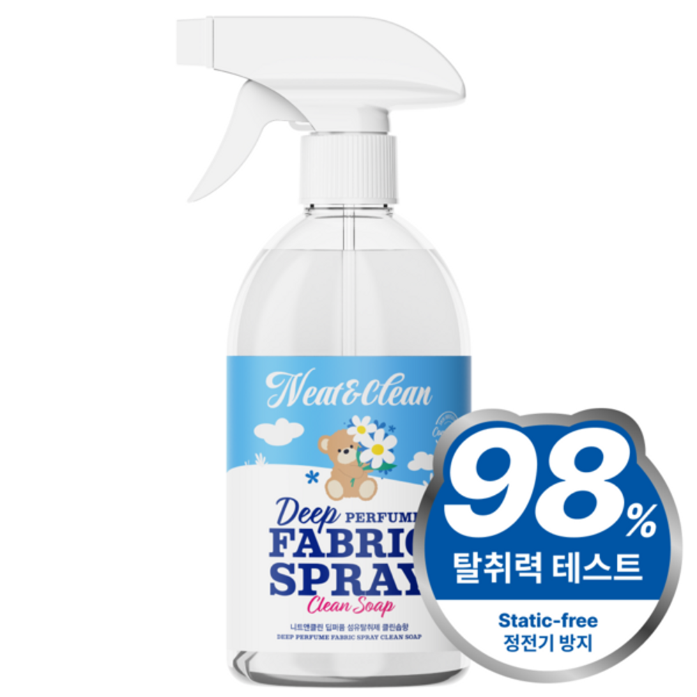 NEAT & CLEAN Deep Perfume Fabric Spray 500ml Fresh Clean Soap Scent Soft Fragrance Fabric Refresher _ Made in Korea